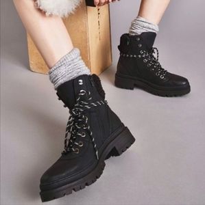 Steve Madden Keystone Faux Fur Moto Boots 7